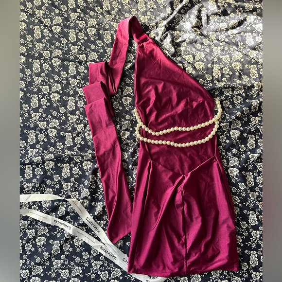 NWT-X Revolve Kara Diamante Trim Mini Dress - Picture 4 of 5